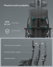 Songmics Výškově nastavitelná kancelářská židle Gmen černá
