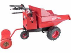 Extol Premium Aku transportér s pojezdem8891591, 400kg, 200l, 54V Li-ion, 15Ah