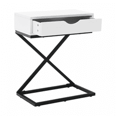 ATAN Příruční/noční stolek VIRED - bílá/černá