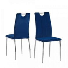 ATAN Jídelní židle OLIVA NEW - modrá/chrom
