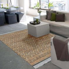 ATAN Oboustranný koberec MADALA 180x270 cm - vzor / hnědá
