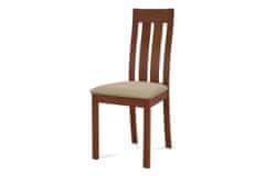 ATAN Jídelní židle BC-2602 WAL - Ořech, potah béžový