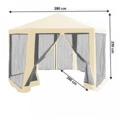 ATAN Stanový altán do zahrady RINGE TYP 2 3,9x2,5x3,9m - béžová / černá