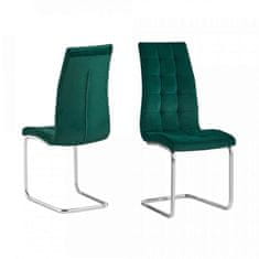 ATAN Jídelní židle SALOMA NEW - smaragdová / chrom