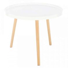 ATAN Příruční stolek SANSE TYP 1 - bílá/přírodní