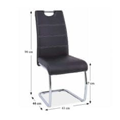 ATAN Židle Abira New - černá / světlé šití