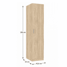 ATAN Skříň INVITA jednodveřová - dub sonoma
