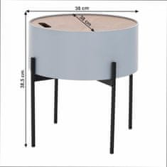 ATAN Příruční stolek MOSAI - šedá / přírodní / černá