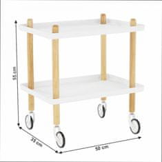 ATAN Servírovací vozík PONTO, přírodní/bílá