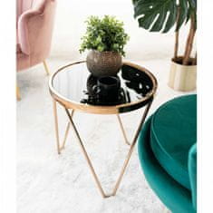 ATAN Příruční stolek VALERO - rose gold chrom růžová / černá