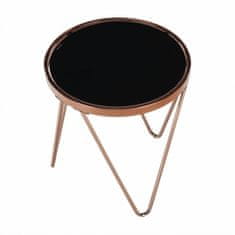 ATAN Příruční stolek VALERO - rose gold chrom růžová / černá