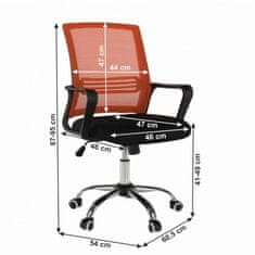 ATAN Kancelářská židle APOLO - síťovina oranžová / látka černá