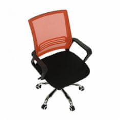 ATAN Kancelářská židle APOLO - síťovina oranžová / látka černá