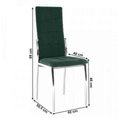 ATAN Židle ADORA NEW - smaragdová látka / kov