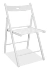 ATAN Dřevěná skládací židle SMART II bílá