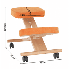 ATAN Ergonomická klekačka FLONET - oranžová/buk