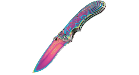 Herbertz 44082 Rainbow kapesní nůž 8 cm, duhová - vícebarevná, celoocelový