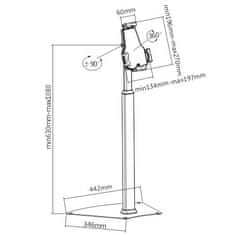 Fiber Mounts TAGATA2 podlahový stojan na tablet / iPad 7,9" až 10,5"