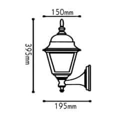 ACA ACA Lighting Garden lantern venkovní nástěnné svítidlo HI6041GB