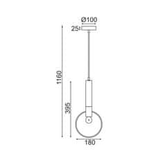 ACA ACA Lighting závěsné svítidlo 1XE27 mosaz/černý kov D18XH116CM MIRACOLO HL39971P18BB