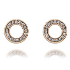 Hot Diamonds Stříbrné náušnice Hot Diamonds Emozioni Saturno Rose Gold DE409