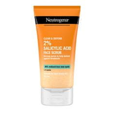 Neutrogena Vyhlazující peeling Clear & Defend (Facial Scrub) 150 ml