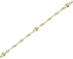 Brilio Zlatý náhrdelník Lambáda s kuličkami 45 cm 273 115 00007