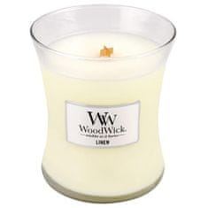 Woodwick Vonná svíčka váza Linen 275 g