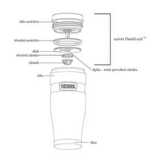 Thermos Style Vodotěsný termohrnek s madlem - červená 470 ml