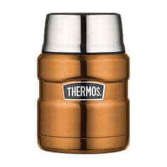 Thermos Style Termoska na jídlo se skládací lžící a šálkem - měděná 470 ml