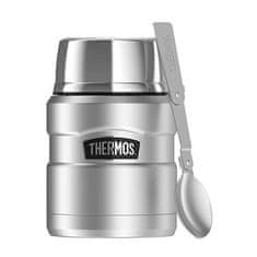 Thermos Style Termoska na jídlo se skládací lžící a šálkem - nerez 470 ml