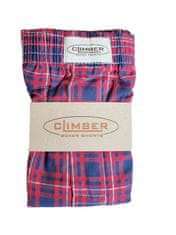 Climber 3100-CRV6 červené pánské popelínové trenýrky Barva: červená, Velikost: XL