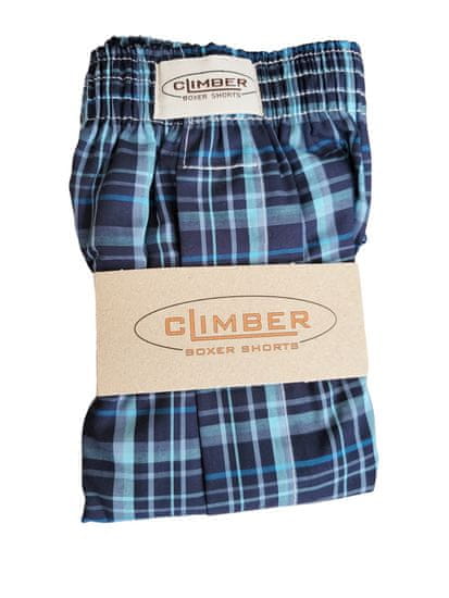 Climber 3100-MOT7 modré pánské popelínové trenýrky Barva: modrá tmavá, Velikost: L