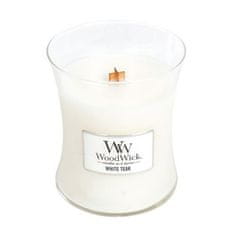 Woodwick Vonná svíčka váza White Teak 275 g