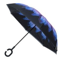 Blooming Brollies Dámský holový deštník Inside Out Purple Daisy Umbrella EDIOPUD