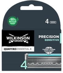 Wilkinson Sword Náhradní hlavice Quattro Essential Precision Sensitive 4 ks