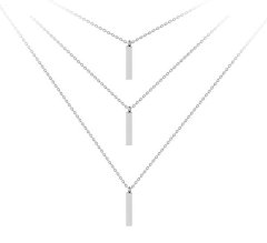Troli Trojitý ocelový náhrdelník s přívěsky