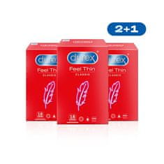 Durex Kondomy Feel Thin Classic 2+1