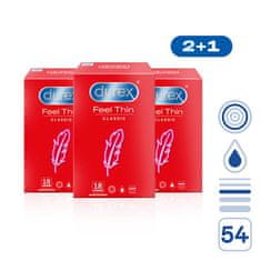 Durex Kondomy Feel Thin Classic 2+1