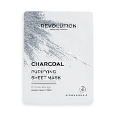 Revolution Skincare Sada pleťových masek s černým uhlím Biodegradable (Purifying Charcoal Sheet Mask)