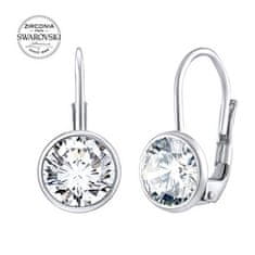 Silvego Elegantní stříbrné náušnice s čirými Swarovski Zircony SILVEGOB70607S