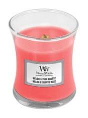 Woodwick Vonná svíčka váza Melon & Pink Quartz 85 g