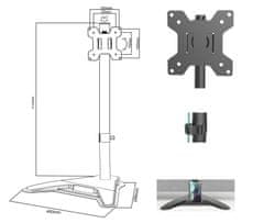 Fiber Mounts M9C87 Držák monitoru Tv 13" až 30" na stůl