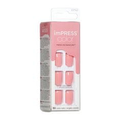 KISS Samolepící nehty imPRESS Color Pretty Pink 30 ks