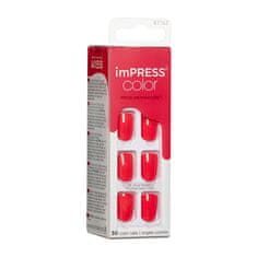 KISS Samolepící nehty imPRESS Color Corally Crazy 30 ks