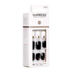 KISS Samolepící nehty imPRESS Nails Midnight Drive 30 ks