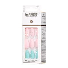 KISS Samolepící nehty imPRESS Nails Dew Drop 30 ks