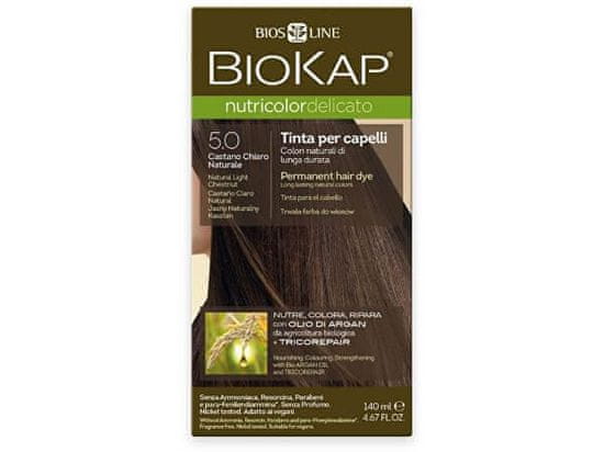 BioKap Nutricolor Delicato - Barva na vlasy 5.0 Kaštanová přírodní světlá 140 ml