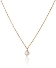 JwL Luxury Pearls Krásný pozlacený náhrdelník s pravou bílou perlou JL0679