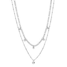 Brosway Ocelový dvojitý náhrdelník s krystaly Symphonia BYM81